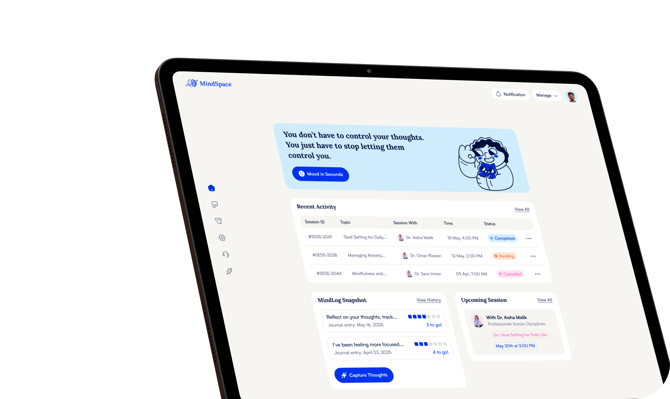 MindSpace Dashboard case study preview